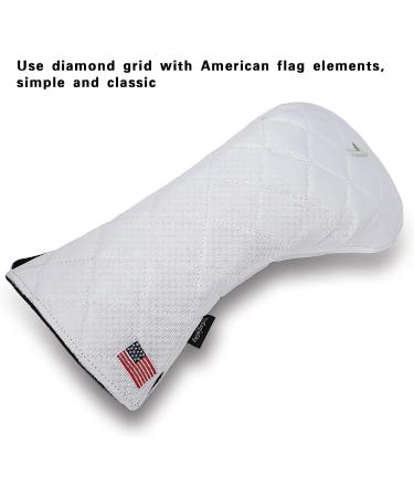 YuEagleSky USA Flag Golf Head Covers Set for Driver, Fairway, #3#5 Hybrid - Men Women (Black/White) - 1/3/H - Buy Online on GoSupps.com