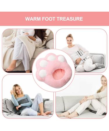 FECFUCY Heated Foot Warmers - Cozy Cat Paw Heating Pillows for Office & Travel | Pink Claw Model - Buy Online on GoSupps.com