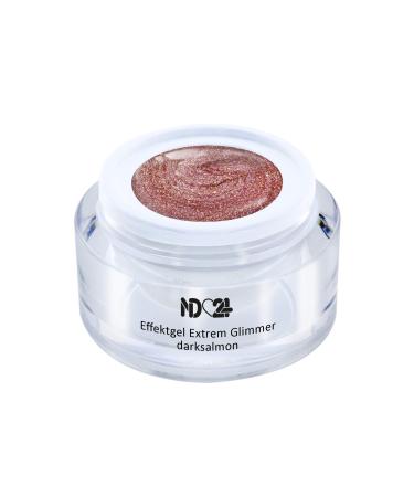Uv Led Effect Gel Extreme Glimmer Darksalmon - Red - Studio Quality - Made In Germany - 5ml