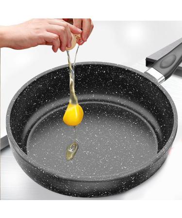 Gugxiom Maifan Stone Frying Pan Non Stick Universal Cooktop Compatible Excellent Steak Pan Solid & Reliable Efficient Kitchen Cook Companion 20cm Diameter 600g Weight - Buy Online on GoSupps.com