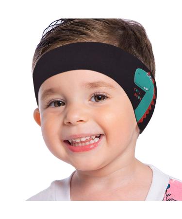 MoKo Swimming Headband for Kids & Adults, Cute Swimmers Headband Ear Band Waterproof Ear Protection Band (S Size for Kids Age 1-2, M Size for Kids Age 3-9, L Size for Kids Age 10+ and Adults) Black Medium (Pack of 1)