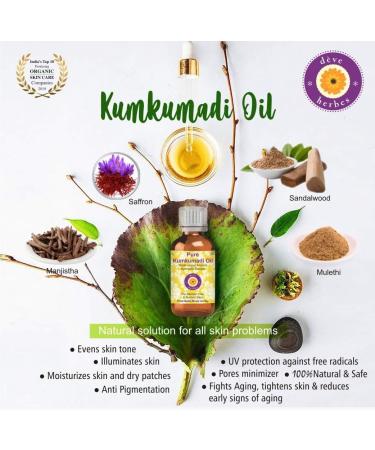 Pure Kumkumadi Oil with Glass Dropper - 10ml | Achieve Radiant Skin | International Shipping Available - Buy Online on GoSupps.com