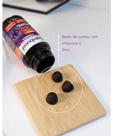Sambucol Immuno Forte Gummies 30 Gommes Sureau Noir + Vitamine C & Zinc Pour Adultes & Enfants 12+ Vegan Sans Colorants Artificiels - Buy Online on GoSupps.com