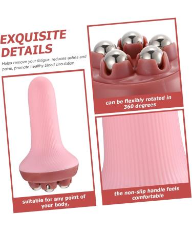 Beavorty 4PCs Massage Roller Set | Derma Roller & Percussion Device | Yoga & Hand Massage Tools - Rosa 14.5x7.5cm - Buy Online on GoSupps.com