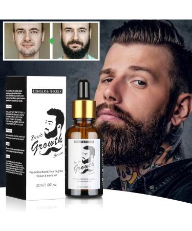 Beard Growth Serum Kit for Men - Facial Hair Growth Serum Oil + 540 0.5mm Derma Roller - Buy Online on GoSupps.com
