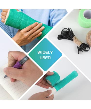 Efuturime 16 Self-Adhesive Bandage | 10cm 5cm 2.5cm 4.5m | Colorful Elastic Fixing Bandage for Sports & Pets - Model L 16PCS-L - Buy Online on GoSupps.com