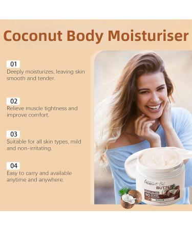 200g Coconut Body Moisturisers Body Cream Butter Coconut Oil for Moisturizing Coconut Body Lotion Coconut Body Cream Coconut Butter for Skin Body Balm Coconut Moisturiser Body Care Body Lotion - Buy Online on GoSupps.com