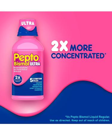 Pepto Bismol Liquid Ultra - 5 Symptom Fast Relief, 8 oz, Original Flavor - Buy Online on GoSupps.com