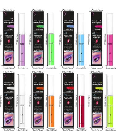 Waterproof Eyeliner 8 Colors Luminous MakeUp Defined Lines with Waterproof EyelinerFor Outdoor Activities Event Work Night Wedding Travel Party Daily Use Home Women - Buy Online on GoSupps.com