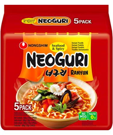 Nongshim Neoguri Seafood and Spicy Flavour 120g (Pack of 20) - Instant Korean Ramen Noodle - Buy Online on GoSupps.com