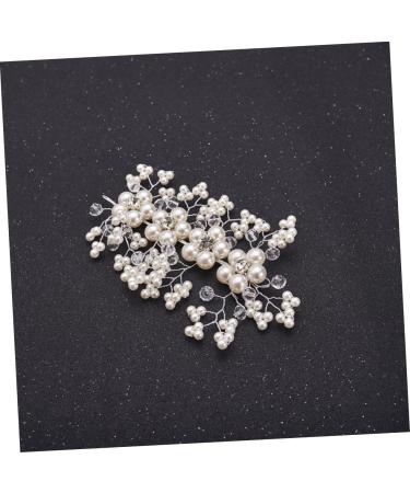 FRCOLOR Wedding Hair Comb Tiara Bridal Hair Comb Crystal Hair Comb Wedding White Soft Chain Bride Bride Comb - Buy Online on GoSupps.com