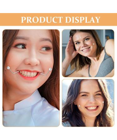 Appareil Fossettes Visage en M tal Inoxydable 4 Pi ces Boules Blanches en Nacre Outil D Entra nement pour Modeler des Joues R glable Portable pour Usage Facial Quotidien et - Buy Online on GoSupps.com