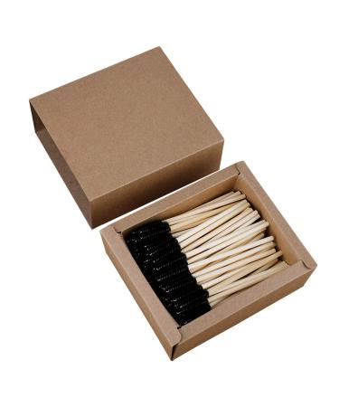 Neeybing 100 pieces of eyelash brushes eyelash brush made of bamboo disposable mascara brush make-up brush kit for eyelashes and lift