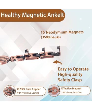 MagVIVACE Copper Magnetic Anklet & Bracelet for Women | Relief from Arthritis & Joint Pain - Buy Online on GoSupps.com