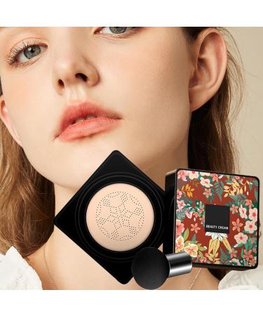 Bb Cream Foundation Mushroom Head Air Cushion Cream Long Lasting Full Coverage Makeup Base Primer with Mushroom Head Brush Waterproof Cc Cream for Even Skin Tone - Buy Online on GoSupps.com