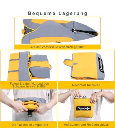Buy Ownpets Waterproof Dog Rain Jacket with Hood | Adjustable Reflective Straps | Yellow & Gray (S) - Perfect for All Weather - Buy Online on GoSupps.com