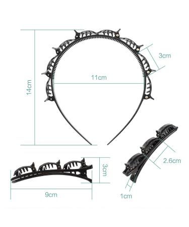 Jubaopen 8-Piece Hair Styling Set - Hair Needles Brackets & Clips for Outdoor Sports & Yoga - Versatile Black Headband & Hair Holder - Buy Online on GoSupps.com