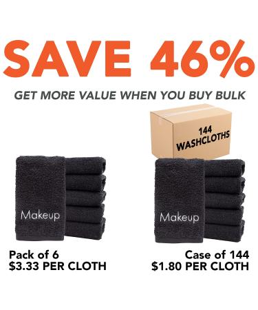 Arkwright Makeup Remover Fingertip Towels - Pack of 6 Soft Cotton Washcloths 11x17 - Buy Online on GoSupps.com