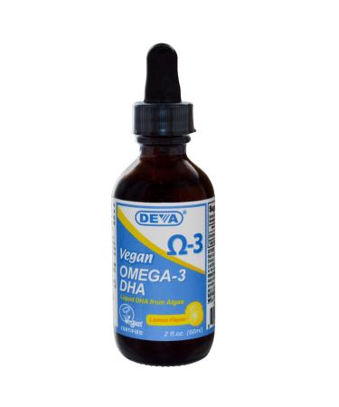Deva Vegan Omega-3 DHA Lemon Flavor 2 fl oz (60 ml)
