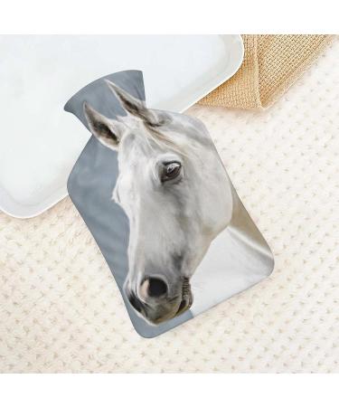 Hot Water Bottle with Lid - Rubber Horse Design for Pain Relief Cramps & Foot Warmer - Hot & Cold Therapy - Buy Online on GoSupps.com