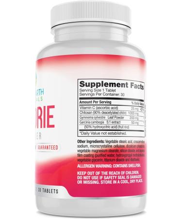 Earth Naturals Calorie Blocker with Chitosan, Gymnema Sylvestre & Vitamin C - 30 Count - Buy Online on GoSupps.com