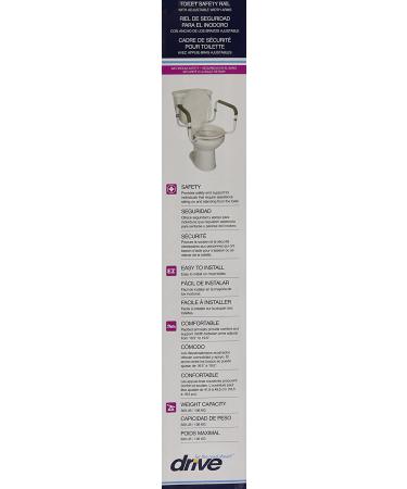 Drive Medical RTL12087 Bathroom Grab Bar for Toilets  White - Buy Online on GoSupps.com