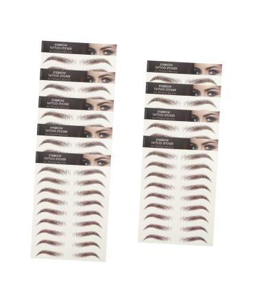 BIUDECO 6d Eyebrows Stickers 9 Sheets Waterproof Eyebrow Stickers 6d Hair-like Eyebrows Stickers Eyebrow Trimming 3d Tool