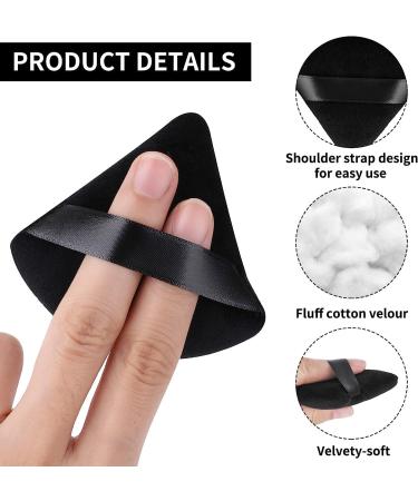 6 Pcs Black Sponge Loose Powder Puff Foundation Concealer Face Makeup Make Up Triangle Sponges Velour Beauty Setting Artist Grip Liner Body Skin Brighten Brow Lift Cosmetic Tools - Buy Online on GoSupps.com