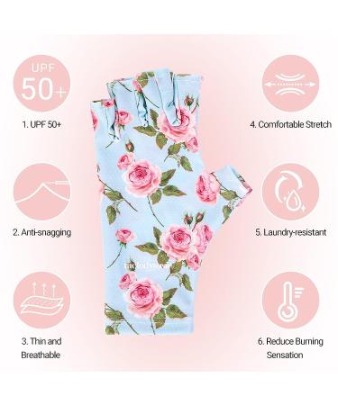 MelodySusie UV Glove for Gel Nail Lamp - Professional UPF50+ Manicure Gloves in Elegant Queen Rose - Buy Online on GoSupps.com