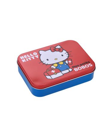 Hello Kitty Children's Paving License - 3 pieces - metal box - 24 plaster - Nice design plaster storage box for children - Suitable for backpack - Hello Kitty 3 pieces