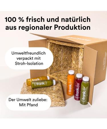 FRANK.5 Day Juice Cure - 30 Cold-Pressed Vegan Juices & Organic Gingershots for Ideal Fasting - Premium Quality - International Shipping - Buy Online on GoSupps.com