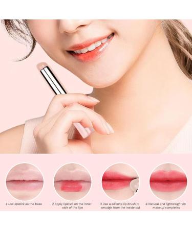 2 PCS Reusable Lipstick Brush Set - Soft Silicone Lip Applicator with Dust Cover for Lipstick Lip Gloss & Lip Balm - Buy Online on GoSupps.com