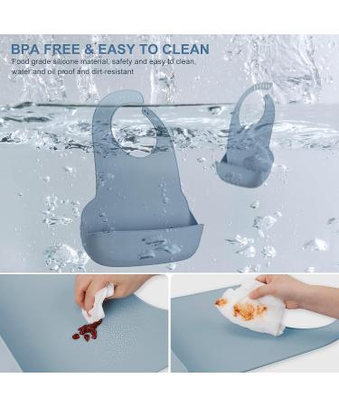 HighBeeG Adult Bibs with Crumb Catcher - Waterproof Silicone Feeding Bib for Adults | Clothing Protector for Elderly Men/Women & Disabled | Perfect Gift for Parents - Buy Online on GoSupps.com