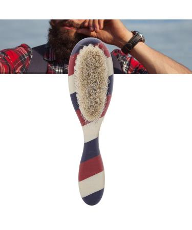 Men's Beard Styling Brush - Comfortable Handle & Soft Bristles for Perfect Grooming | Striped Design Ideal for Home Use - Buy Online on GoSupps.com