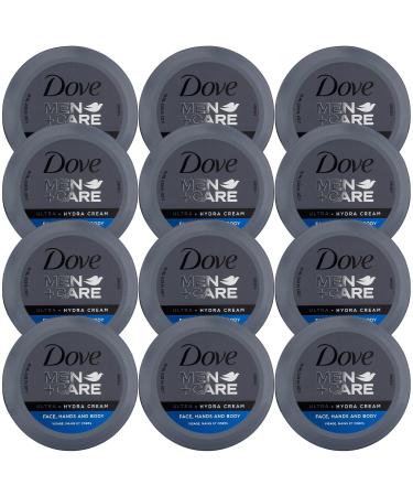 Dove Men+Care Ultra Hydra Cream Lotion 3-In-1 Advanced Skin Care for Men Face Cream Hand & Body Lotion for Dry Skin 2.53 Fl Oz (Pack of 12)