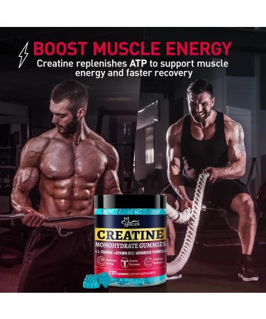 Creatine Gummies for Men & Women, Blueberry Creatine Monohydrate Gummies, Gluten Free, Vegan Friendly, 120 Count Blueberry 120 Count (Pack of 1) - Buy Online on GoSupps.com