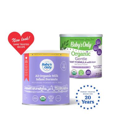 Baby's Only A2 Organic Milk Infant Formula Milk Based Powder With Iron  - Gentle - 21OZ - Buy Online on GoSupps.com