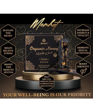 Menhot Organic Honey - 8.46 Oz. - 29 Sachets - Buy Online on GoSupps.com