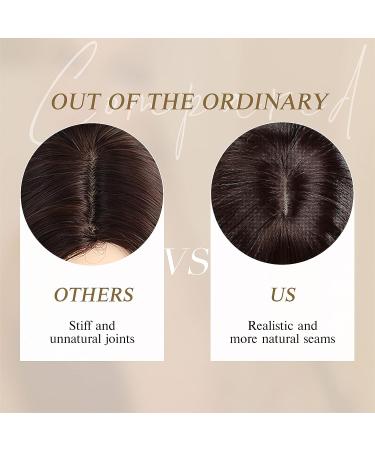 HAIRCUBE Long Ombre Brown Layered Synthetic Curly Hair Wig for Women - Middle Parting - Buy Online on GoSupps.com