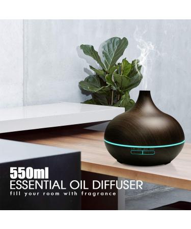 550ml Essential Oil Diffuser with Remote Control 3 Timer Settings Black - Buy Online on GoSupps.com