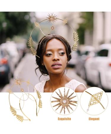 FRCOLOR Hal-o Crown Marys Goddess Headband Angel Hal-o Headband Hal-o Crown Headpiece Greek Goddess Hairbands Tiara Halloween Costume Headdress - Buy Online on GoSupps.com