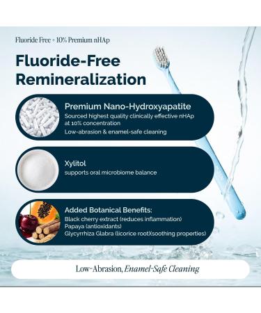 Dr Jen Fluoride-Free Remineralizing Toothpaste with 10% Nano Hydroxyapatite - Clinically Proven Enamel Strengthening Formula (4oz) - Buy Online on GoSupps.com