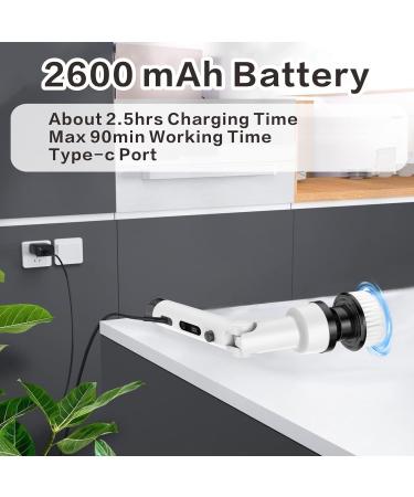 Yunlism Electric Spin Scrubber 2024 Upgraded Electric Scrubber for Cleaning with 9 Replaceable Brush Heads 3 Adjustable Speeds Electric Scrubber - Buy Online on GoSupps.com