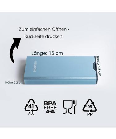 Foond Design Tablets Organizer - High-Quality Aluminum Pill Case for 7-14 Days BPA Free Metallic Blue - Buy Online on GoSupps.com