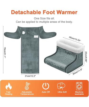Buy Soppy Foot Warmers - Removable Heated Footpack for Men & Women | 6 Heating Levels Washable | Fast Heating Auto Shutdown | International Shipping - Buy Online on GoSupps.com