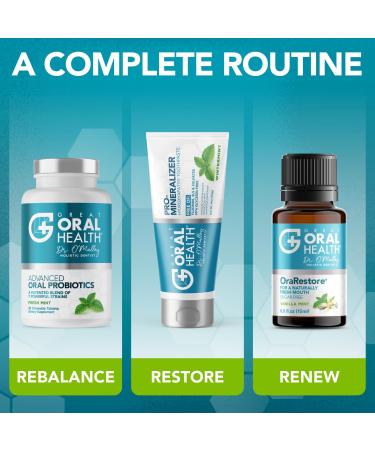 Advanced Bad Breath Treatment Duo The Oral Probiotics Tablet & OraRestore Natural Mouth & Tooth Concentrated Oil Dentist Formulated Mint Flavor - Buy Online on GoSupps.com