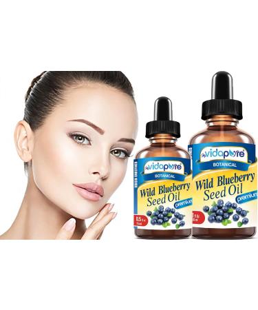 MYVIDAPURE WILD BLUEBERRY SEED OIL 100% Pure Unrefined Virgin Cold Pressed. Moisturizer for Face Skin Hair Nails Scars Anti Aging (0.5 Fl Oz) 0.5 Fl Oz (Pack of 1) - Buy Online on GoSupps.com