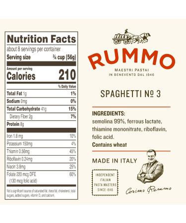 Rummo Italian Pasta Spaghetti No.3 - Al Dente Perfection (5 Pack, 16 oz Each) - Buy Online on GoSupps.com