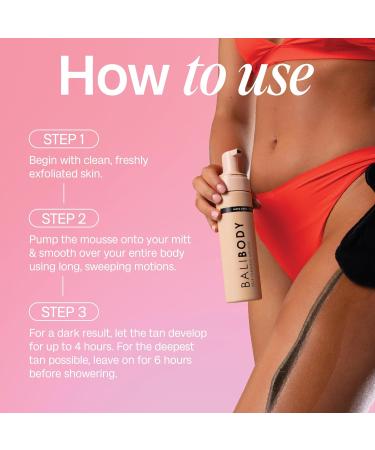 Bali Body Self-Tanning Mousse Ultra Dark | Streak-Free Green Tinted Self-Tanner | 100% Vegan Cruelty Free Australian Made | Deep Bronzed for All Skin Types - 200ml - Buy Online on GoSupps.com