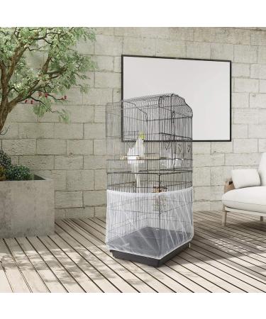 SYOOY White Bird Cage Cover Seed Catcher - Universal Nylon Mesh Net for Parrot and Parakeet Cage Skirt (Birdcage Not Included) - Buy Online on GoSupps.com